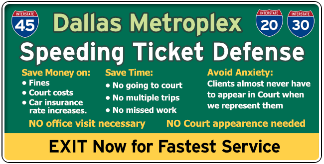 Texas Traffic & Speeding Ticket Lawyer or Attorney | EXIT NOW Graphic 1